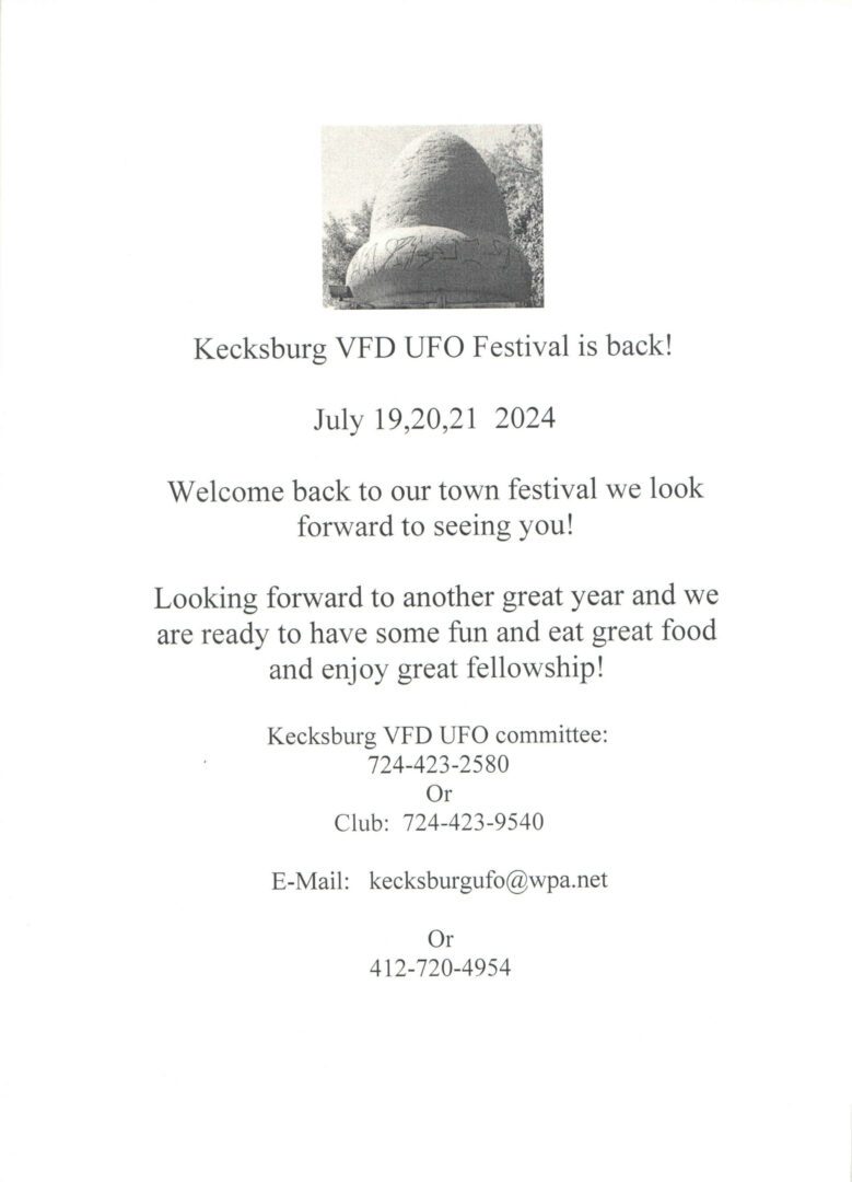 kecksburg ufo is back 2024